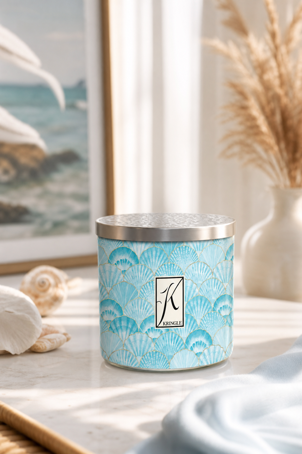 Sea Breeze 396g Tumbler 3-Docht in einer stimmungsvollen Anwendungsszene