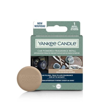 Verpacktes Yankee Candle Seaside Woods Nachfüllpack mit rundem Duftdiffusor