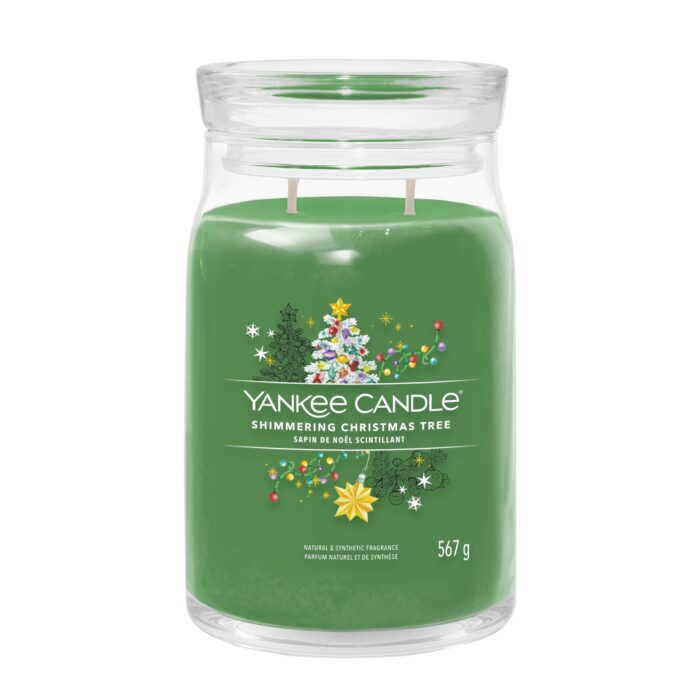 Shimmering Christmas Tree Signature Large Jar 567g 2-Docht – Produktansicht