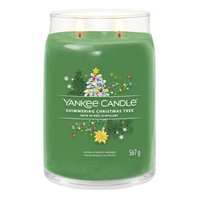 Shimmering Christmas Tree Signature Large Jar 567g 2-Docht – Produktansicht