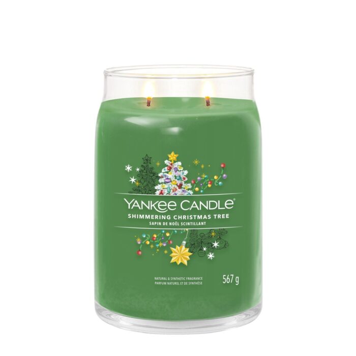Shimmering Christmas Tree Signature Large Jar 567g 2-Docht – Produktansicht