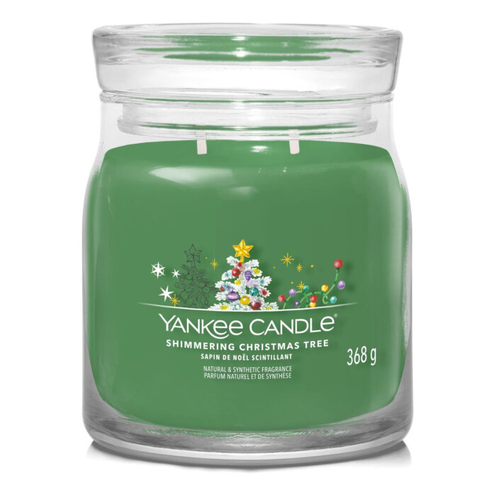 Shimmering Christmas Tree Signature Medium Jar 368g 2-Docht – Produktansicht