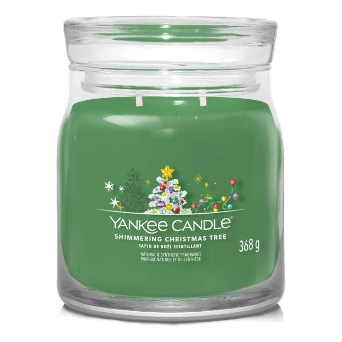 Shimmering Christmas Tree Signature Medium Jar 368g 2-Docht – Produktansicht