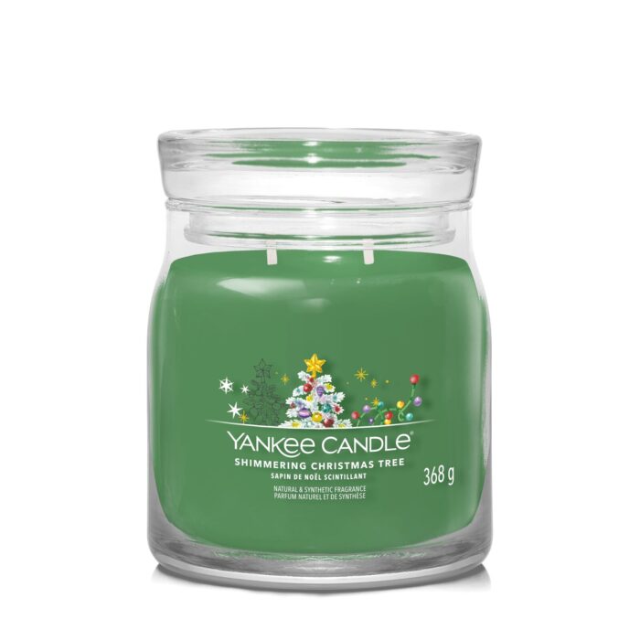 Shimmering Christmas Tree Signature Medium Jar 368g 2-Docht – Produktansicht