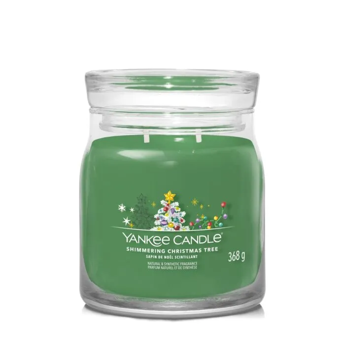 Shimmering Christmas Tree Signature Medium Jar 368g 2-Docht – Produktansicht