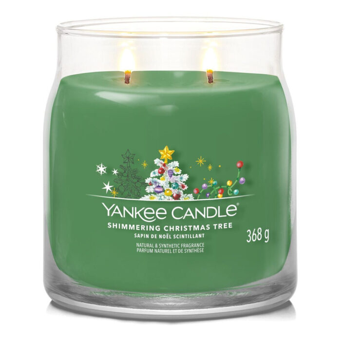Shimmering Christmas Tree Signature Medium Jar 368g 2-Docht – Produktansicht