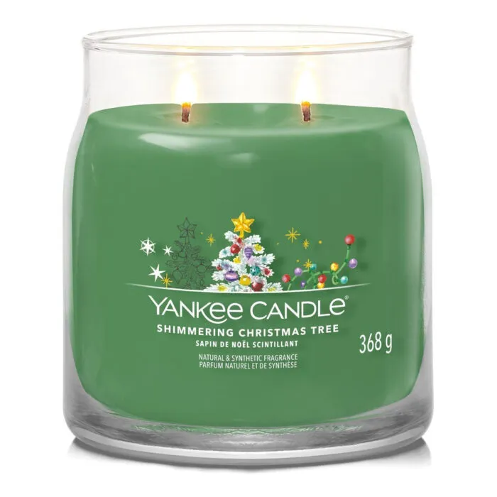 Shimmering Christmas Tree Signature Medium Jar 368g 2-Docht – Produktansicht