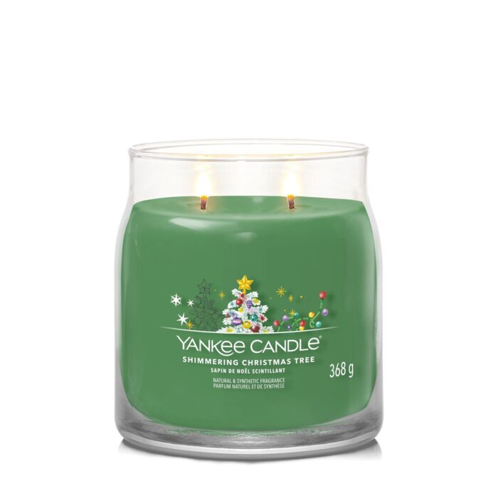 Shimmering Christmas Tree Signature Medium Jar 368g 2-Docht – Produktansicht