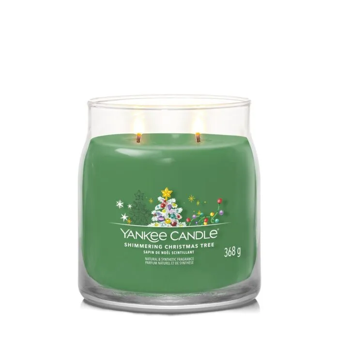 Shimmering Christmas Tree Signature Medium Jar 368g 2-Docht – Produktansicht
