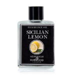 Vorderansicht der Flasche mit Sicilian Lemon Fragrance Oil