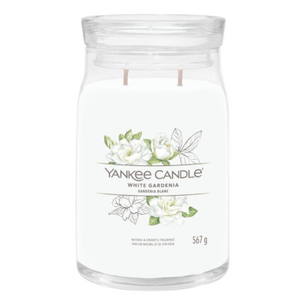 Yankee Candle White Gardenia Kerze im Glas mit zwei Dochten