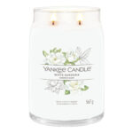 Yankee Candle White Gardenia im Glas mit zwei brennenden Dochten