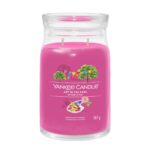 Pinke Yankee Candle Art in the Park Jar mit zwei sichtbaren Dochten