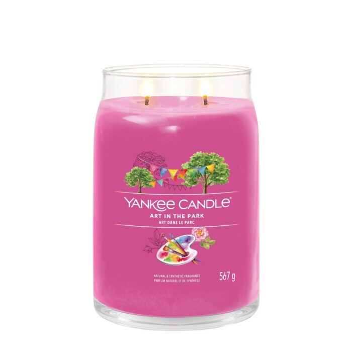 Yankee Candle Art in the Park Jar mit zwei brennenden Dochten
