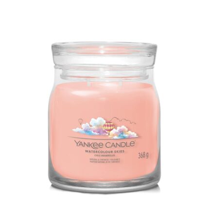 Rosa Yankee Candle Watercolour Skies Duftkerze im Glas