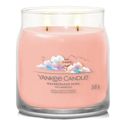 Yankee Candle Watercolour Skies Kerze mit zwei brennenden Dochten
