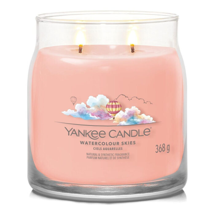 Yankee Candle Watercolour Skies Kerze mit zwei brennenden Dochten