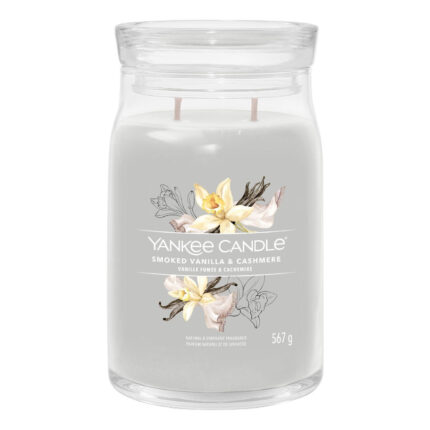 Yankee Candle Smoked Vanilla & Cashmere Kerze im Glas mit zwei Dochten