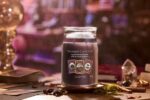 Mystical Tarot Card Duftkerze im Glas mit sichtbarem Etikett