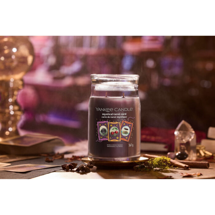 Yankee Candle Mystical Tarot Card Duftkerze im Glas mit Tarotkartenmotiv