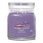 Nahaufnahme der Yankee Candle Stargazing Kerze mit zwei Dochten