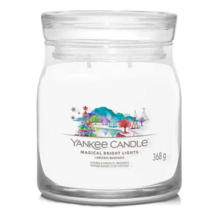 Yankee Candle Magical Bright Lights Duftkerze im Glas mit Weihnachtsmotiv