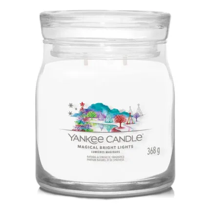 Yankee Candle Magical Bright Lights Duftkerze im Glas mit Weihnachtsmotiv