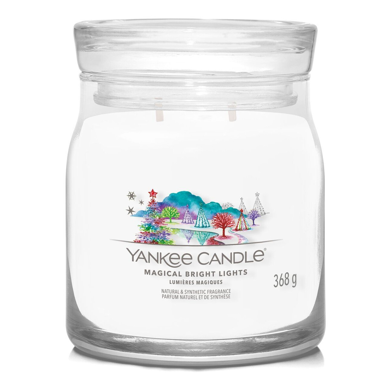 Magical Bright Lights Kerze Yankee Candle Magical Bright Lights Duftkerze im Glas mit Weihnachtsmotiv
