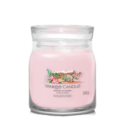 Rosa Yankee Candle Desert Blooms Kerze im Glas mit zwei Dochten