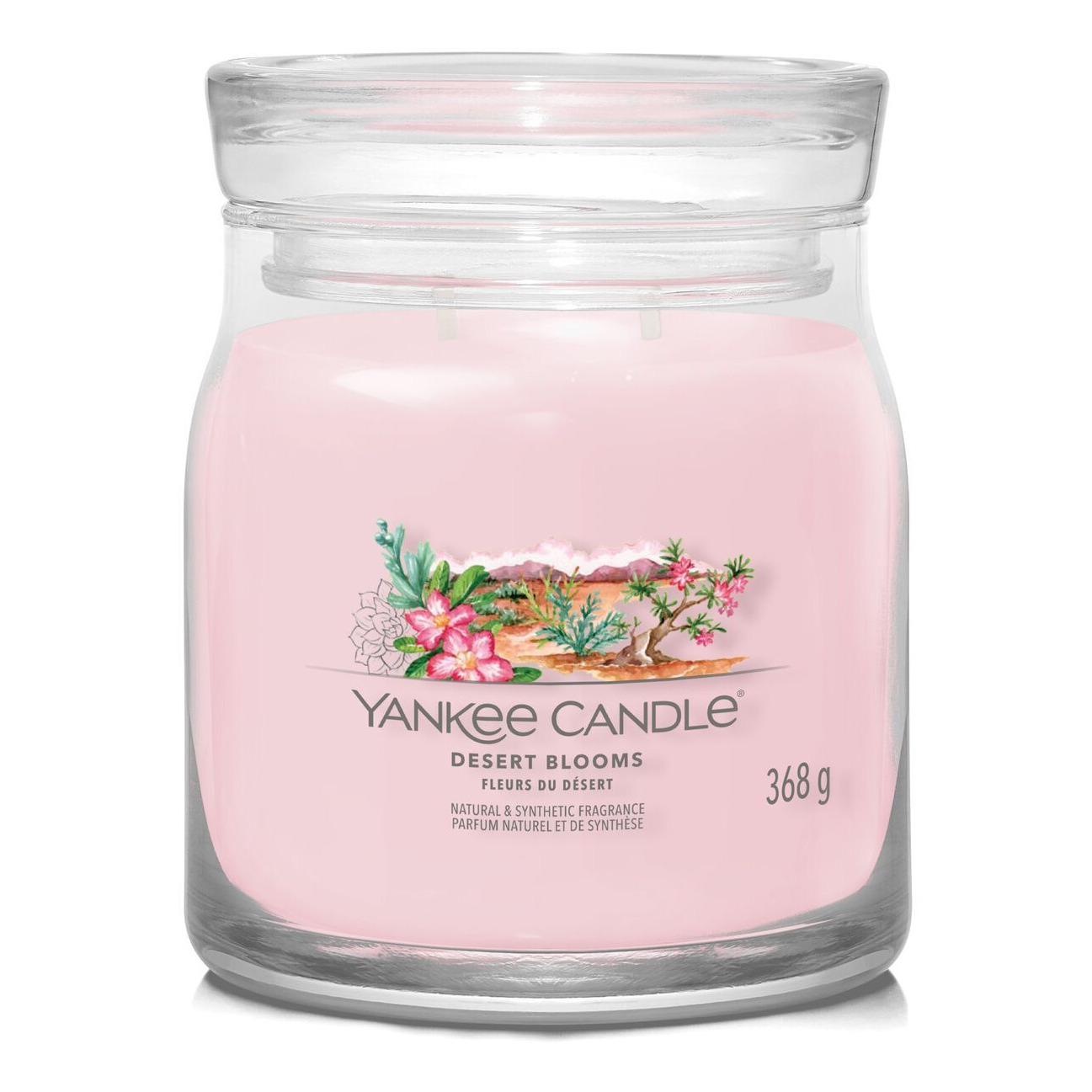 Yankee Candle Desert Blooms Rosa Yankee Candle Desert Blooms Kerze im Glas mit zwei Dochten