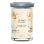 Yankee Candle Soft Wool & Amber Kerze im Glas mit Deckel