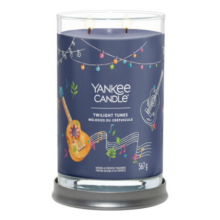 Geöffnete Yankee Candle Twilight Tunes Kerze mit zwei Dochten