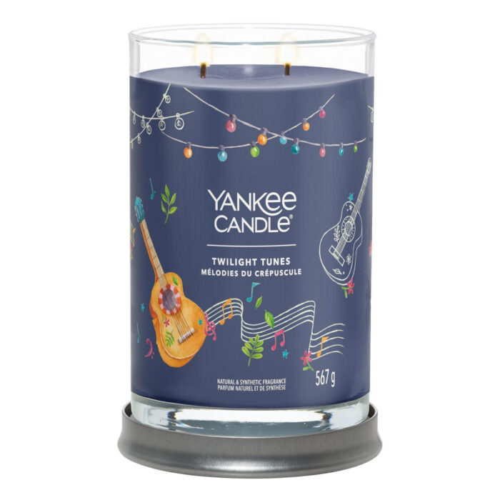 Geöffnete Yankee Candle Twilight Tunes Kerze mit zwei Dochten