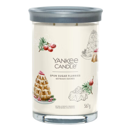Yankee Candle Kerze im Glas mit Spun Sugar Flurries Etikett