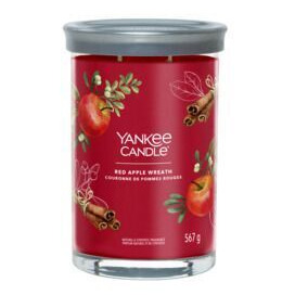 Rote Yankee Candle Red Apple Wreath Kerze im Glas mit Deckel
