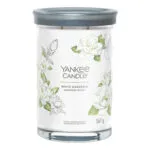 Yankee Candle White Gardenia Kerze im Glas mit floralem Etikett