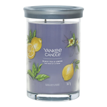 Yankee Candle Black Tea & Lemon Kerze im Glas mit zwei Dochten