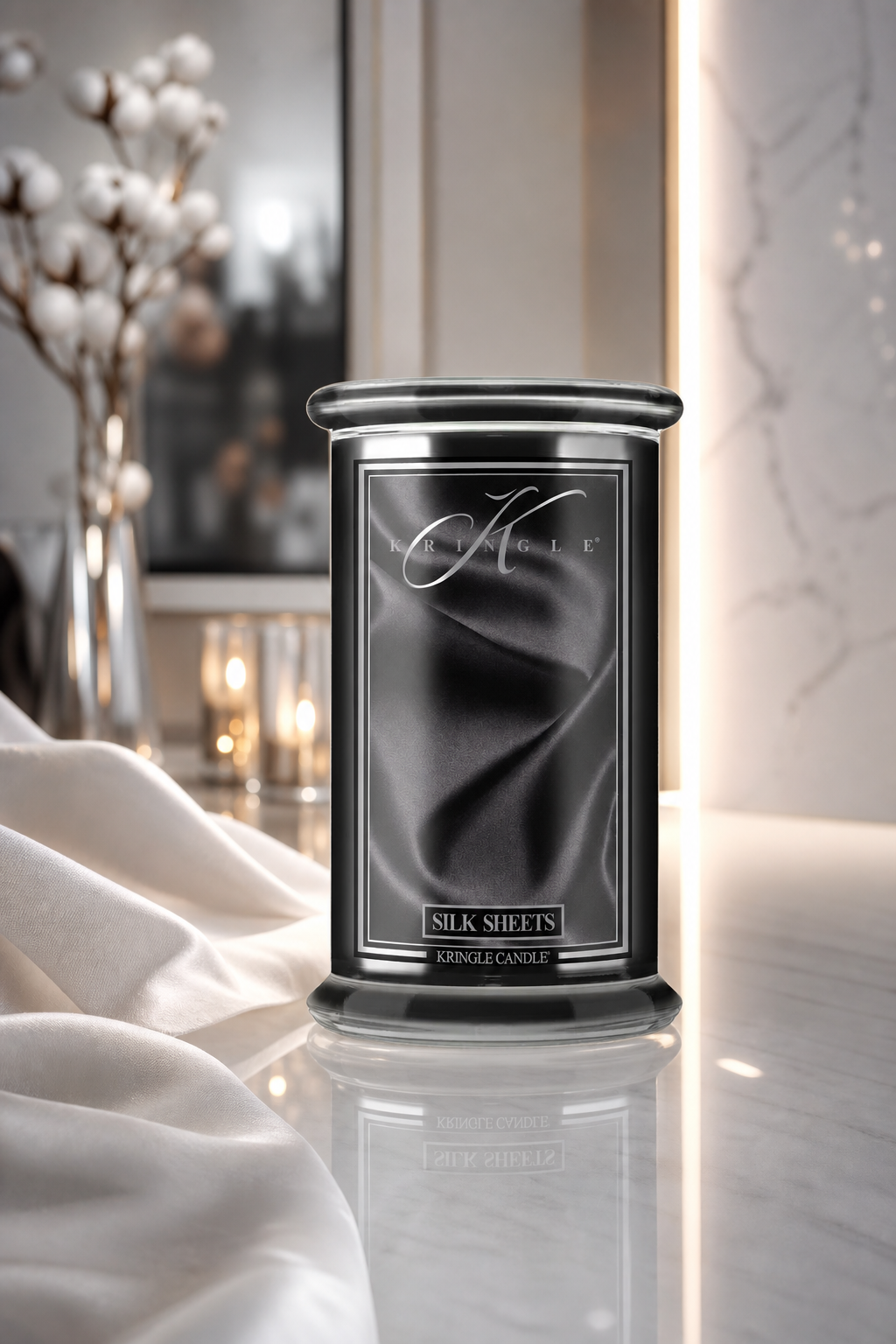 Silk Sheets - Reserve Line 623g in einer stimmungsvollen Anwendungsszene