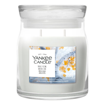 Yankee Candle Silver Birch Kerze im Glas mit zwei Dochten