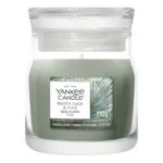 Yankee Candle Silver Sage & Pine Duftkerze im Glas auf weißem Hintergrund