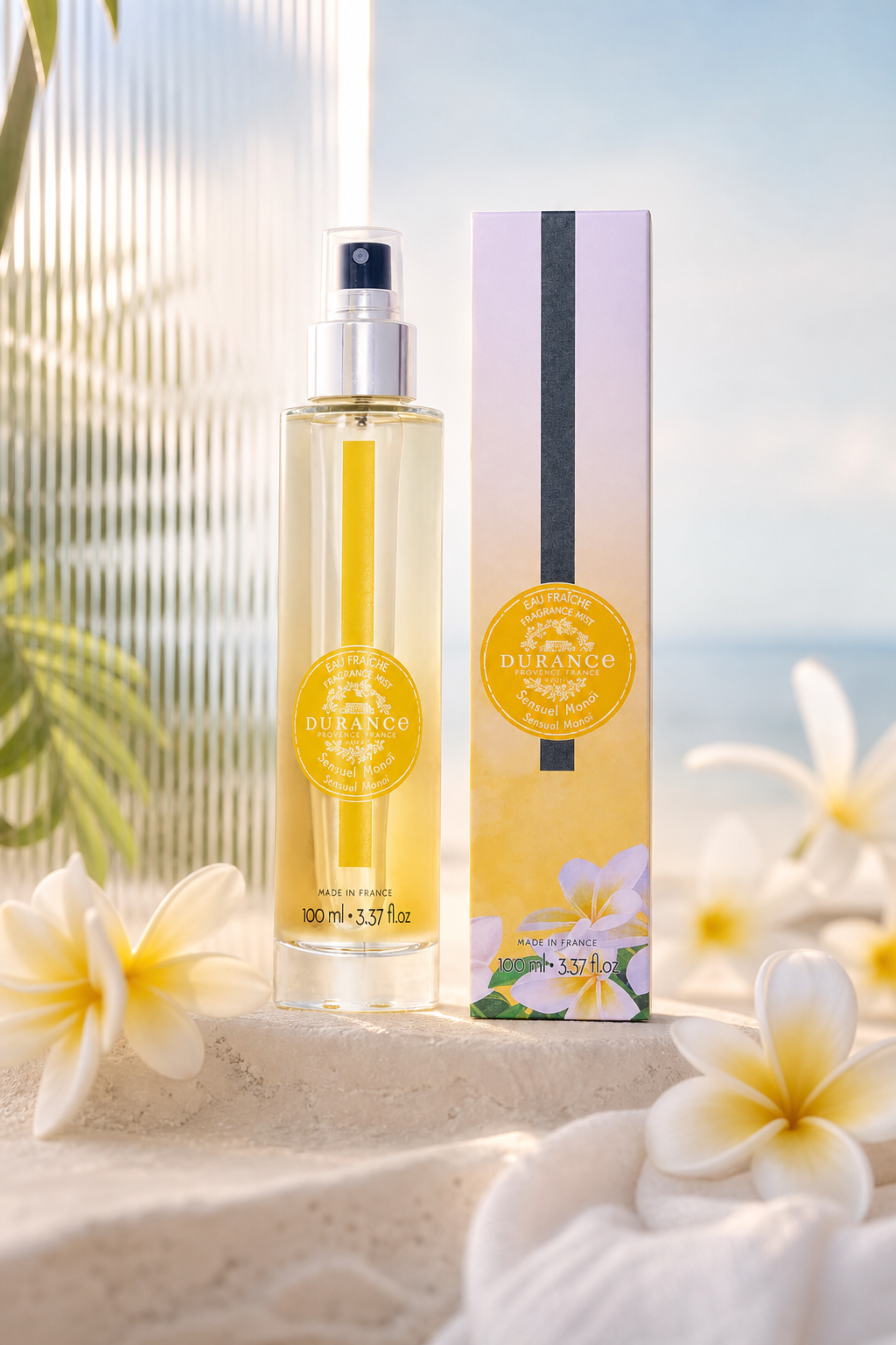 Sinnliches Monoi Eau Fraiche 100ml in einer stimmungsvollen Anwendungsszene