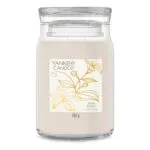 Slow Bloom Duftkerze im Glas mit Deckel und lesbarem 567-g-Etikett