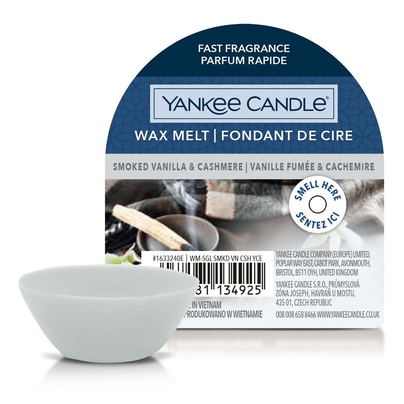 Yankee Candle Smoked Vanilla & Cashmere Yankee Candle Smoked Vanilla & Cashmere Wachsmelt mit Duftlampe