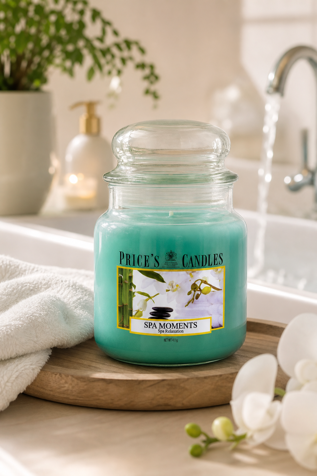 Spa Moments 411g in einer stimmungsvollen Anwendungsszene