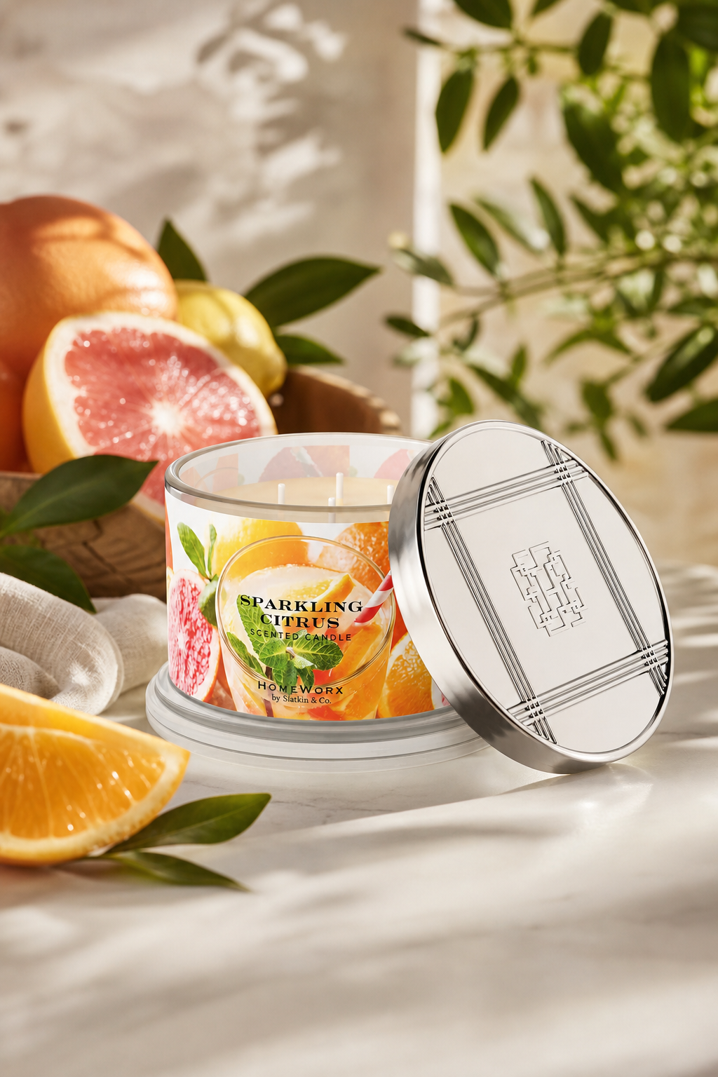 Sparkling Citrus 510g (4-Docht) – Stimmungsbild Sparkling Citrus 510g (4-Docht) in einer stimmungsvollen Anwendungsszene