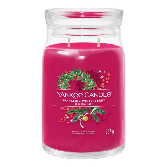 Sparkling Winterberry Signature Large Jar 567g 2-Docht – Produktansicht