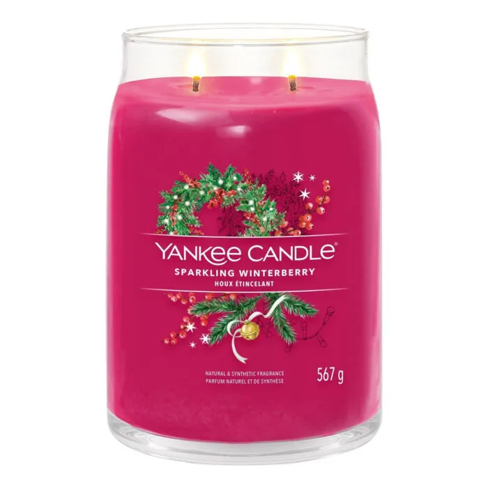 Sparkling Winterberry Signature Large Jar 567g 2-Docht – Produktansicht