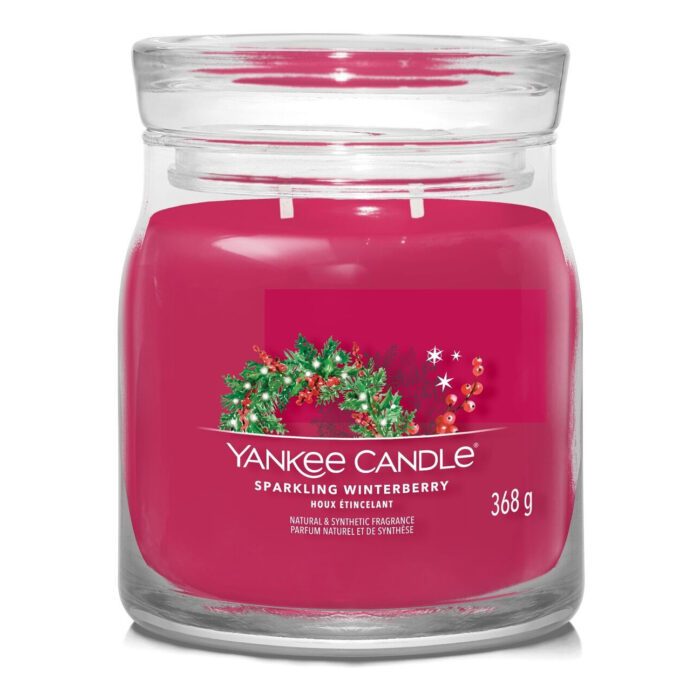 Sparkling Winterberry Signature Medium Jar 368g 2-Docht – Produktansicht