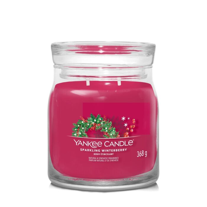 Sparkling Winterberry Signature Medium Jar 368g 2-Docht – Produktansicht