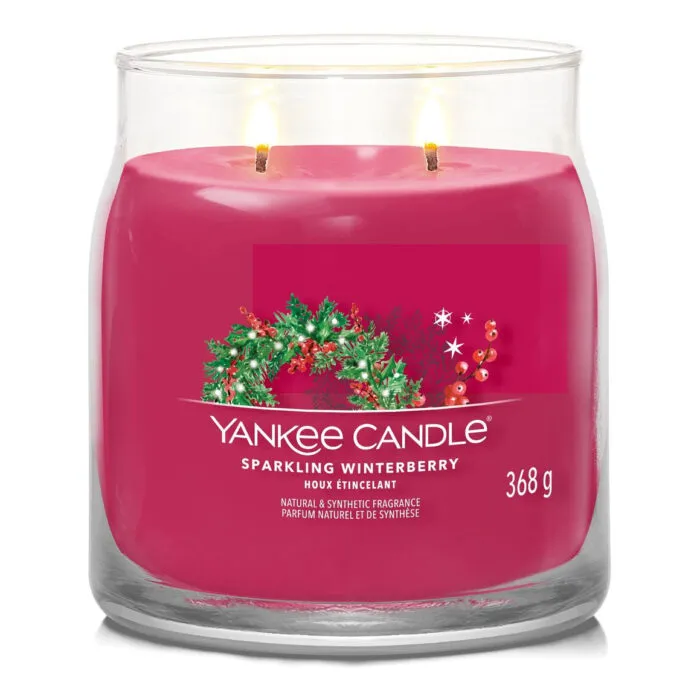 Sparkling Winterberry Signature Medium Jar 368g 2-Docht – Produktansicht